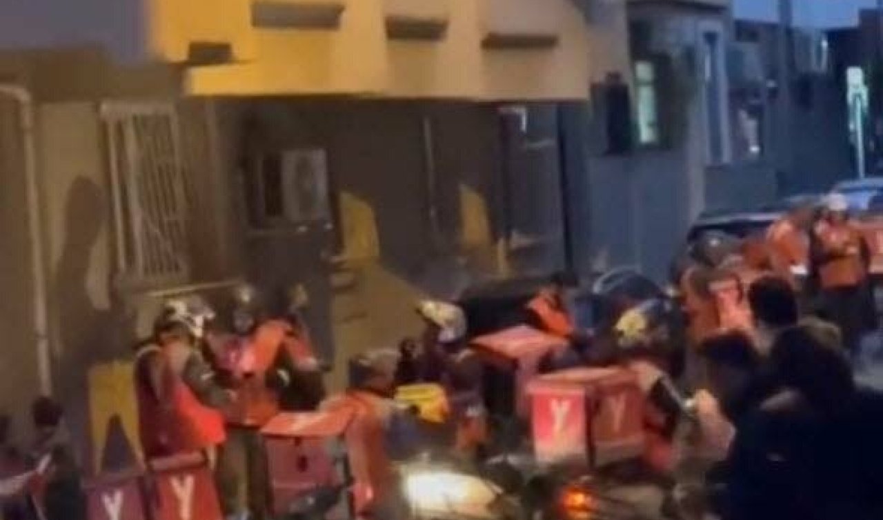 Çok sayıda kuryenin aynı anda sipariş getirdiği adreste oturan işletmeci konuştu