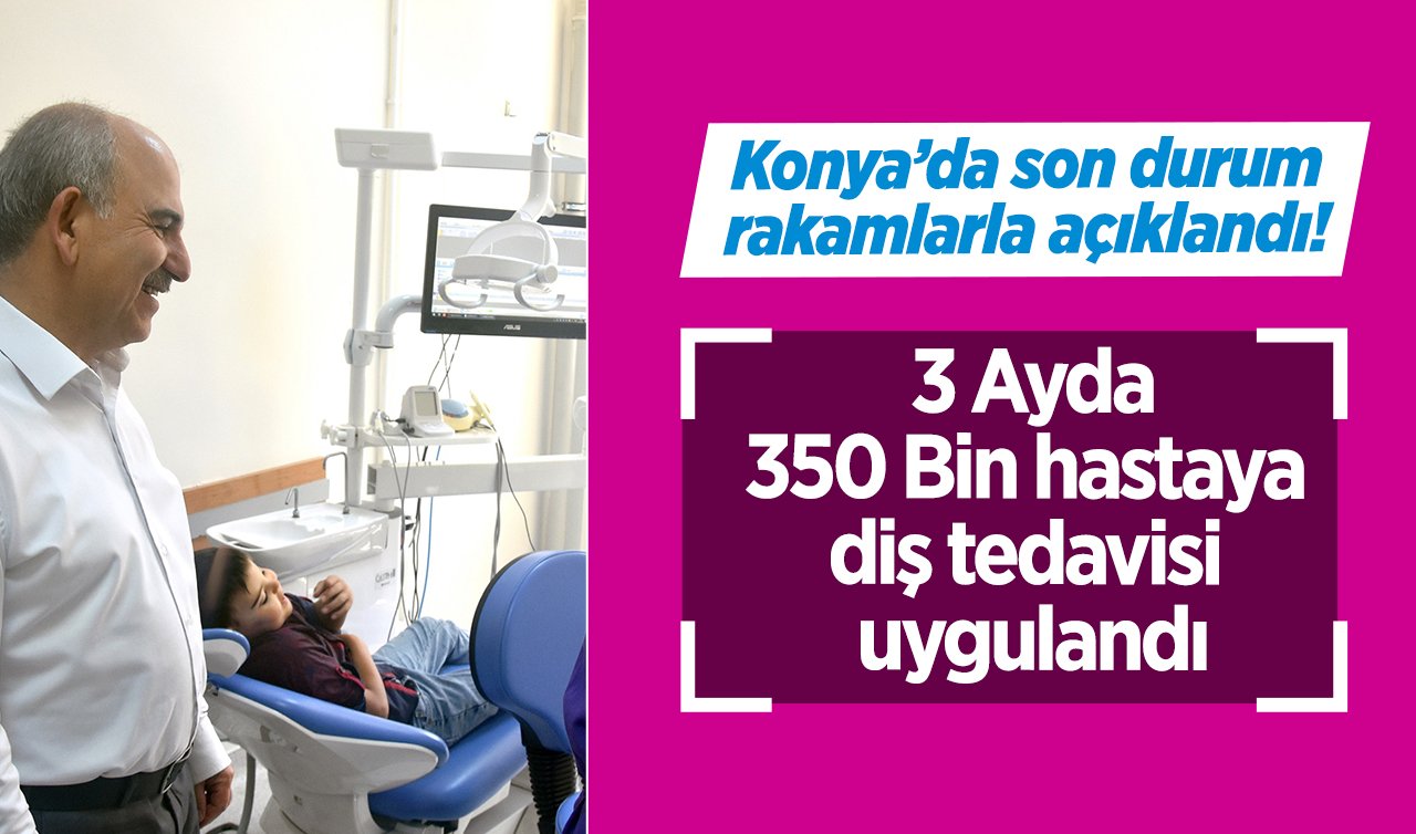 Konya’da son durum rakamlarla açıklandı! 3 Ayda 350 Bin hastaya diş tedavisi uygulandı