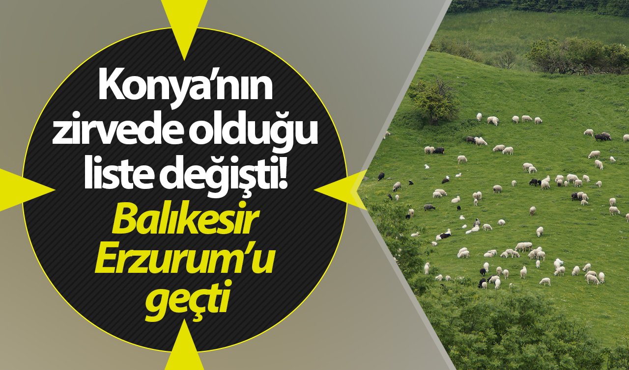  Konya’nın zirvede olduğu liste değişti! Balıkesir Erzurum’u geçti