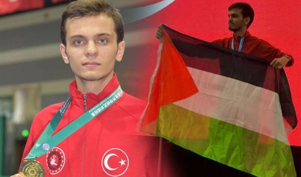 Filistin’e destek veren milli sporcuya tehdit! ’Şampiyonluğunu alırız’