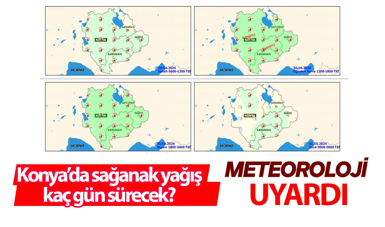 Konya’da sağanak yağış kaç gün sürecek?