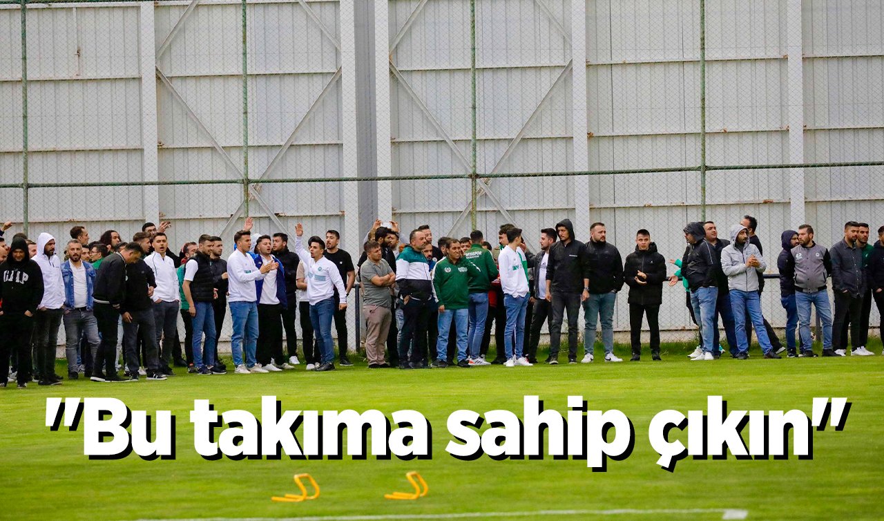 Konya protokolü Konyaspor taraftarıyla bir araya geldi;  “Bu takıma sahip çıkın’’