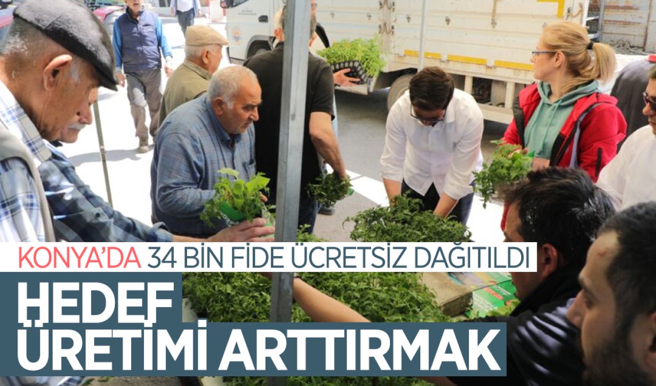  Konya’da 34 bin fide ücretsiz dağıtıldı! Hedef üretimi artırmak