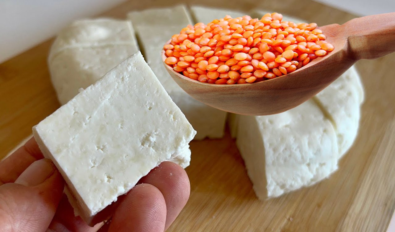 Evinizde süt yok mu? Hemen 1 bardak mercimekle 1 kilo peynir yapın! İşte şaşırtan tarif...
