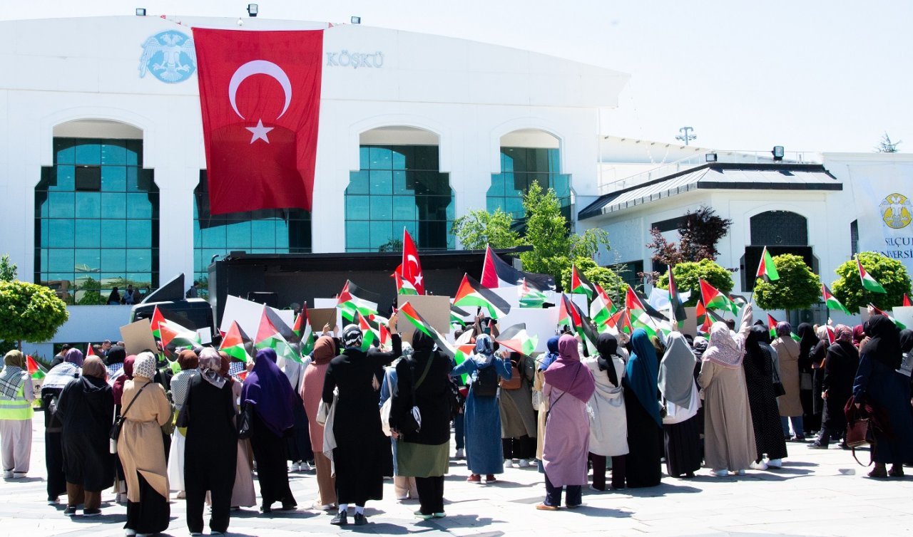 Konya’da üniversite öğrencileri Gazze’ye destek için çadır nöbeti başlattı