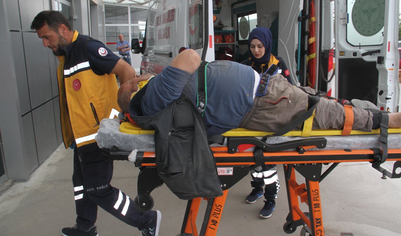  Konya’da gölgelik tamir etmek isteyen kişi hastanelik oldu 