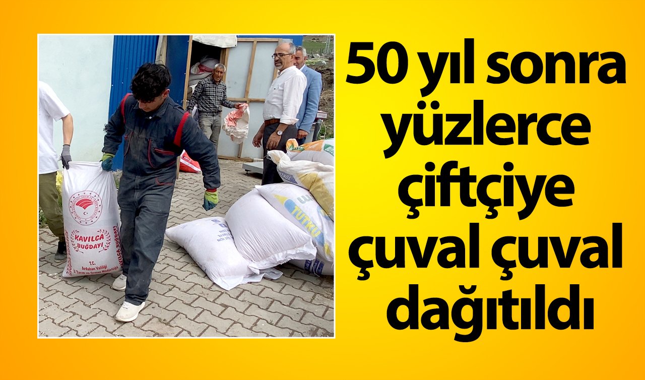  2 ilde 13 bin yıllık geçmişe sahip! 50 yıl sonra yüzlerce çiftçiye çuval çuval dağıtıldı
