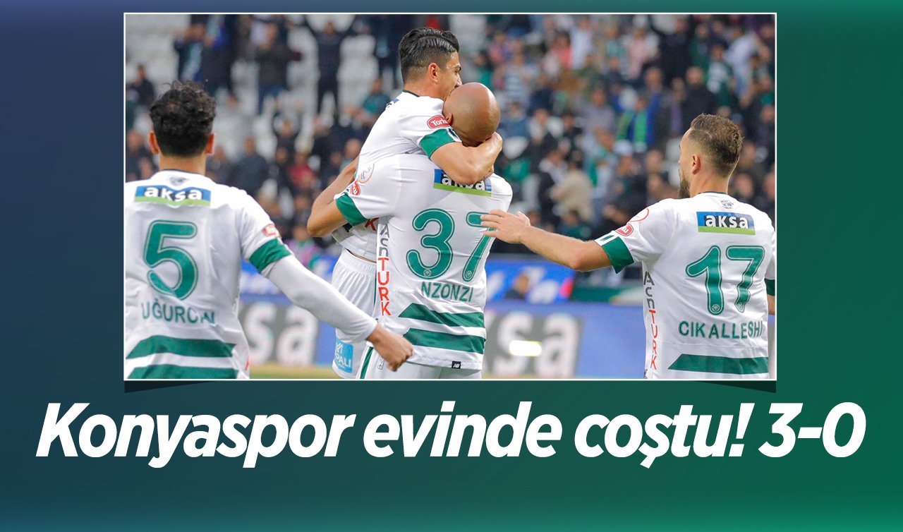  Konyaspor evinde coştu! 3-0