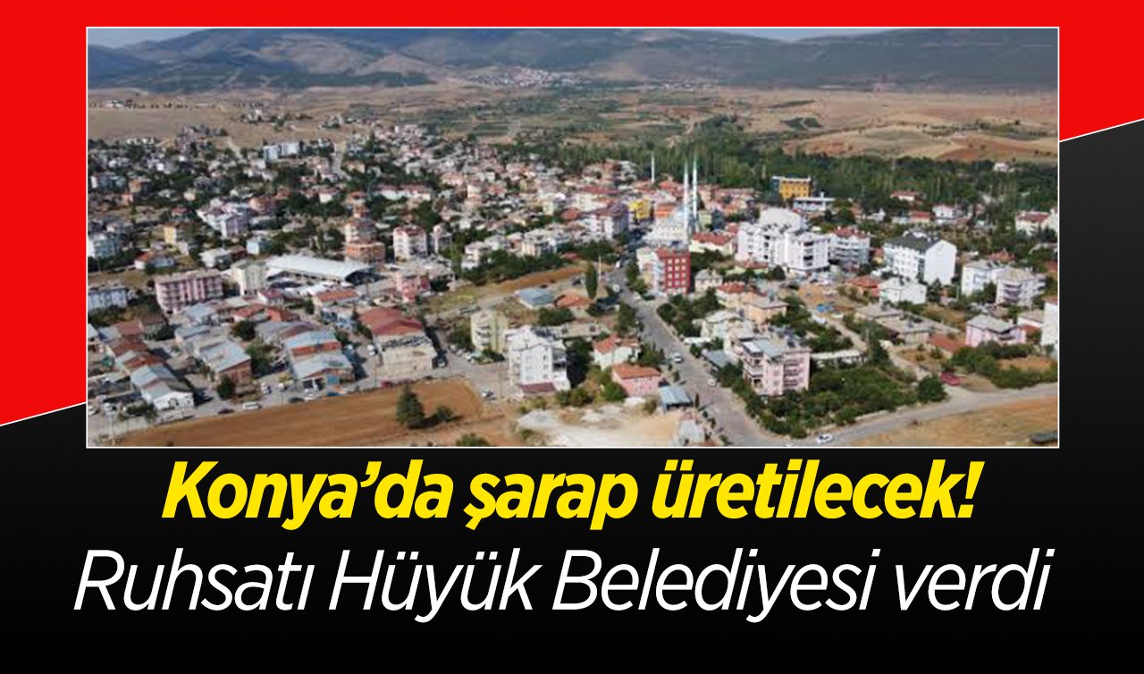 Konya’da şarap üretilecek!  Ruhsatı Hüyük Belediyesi verdi