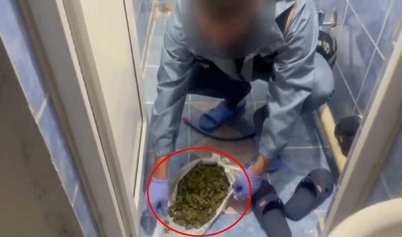  Polis baskınında uyuşturucuyu tuvalete dökerken yakalandı