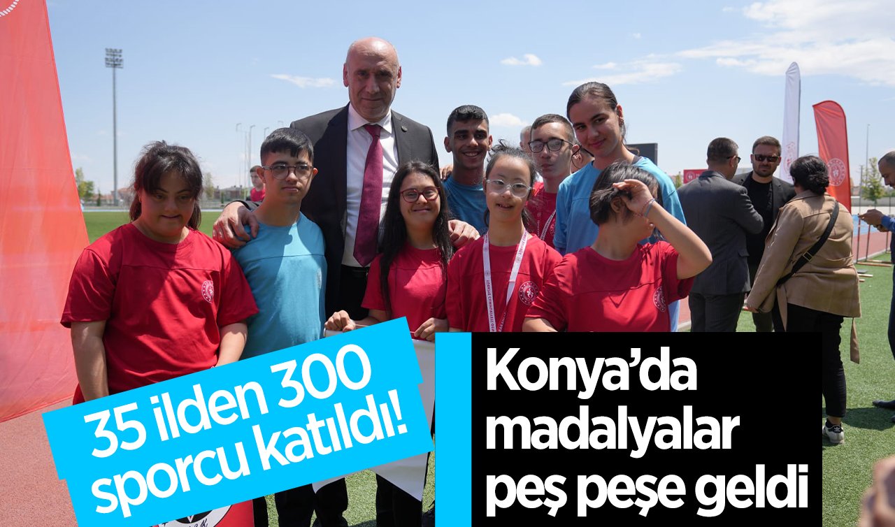 35 ilden 300 sporcu katıldı! Konya’da madalyalar peş peşe geldi