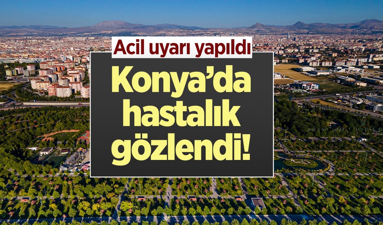 Konya’da hastalık gözlendi! Acil uyarı yapıldı 