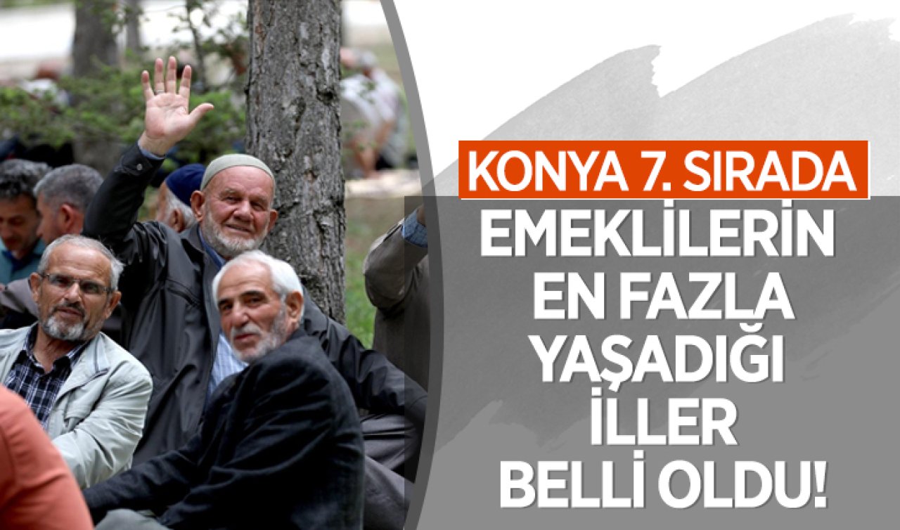 Emeklilerin en fazla yaşadığı iller belli oldu! Konya 7. Sırada yer aldı 