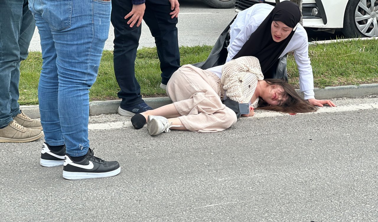 Motosikletin çarptığı yaya ağır yaralandı!