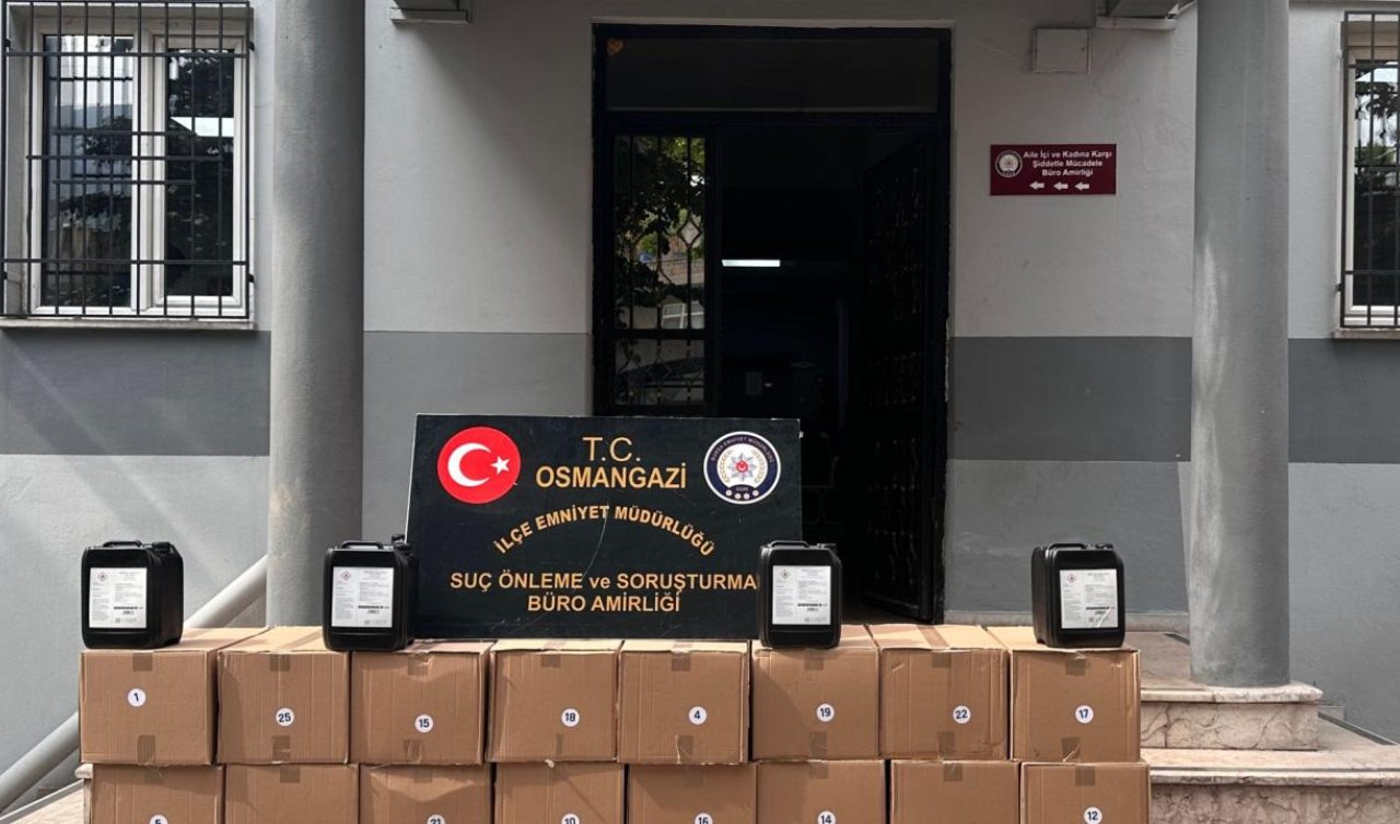 500 litre etil alkol ele geçirildi