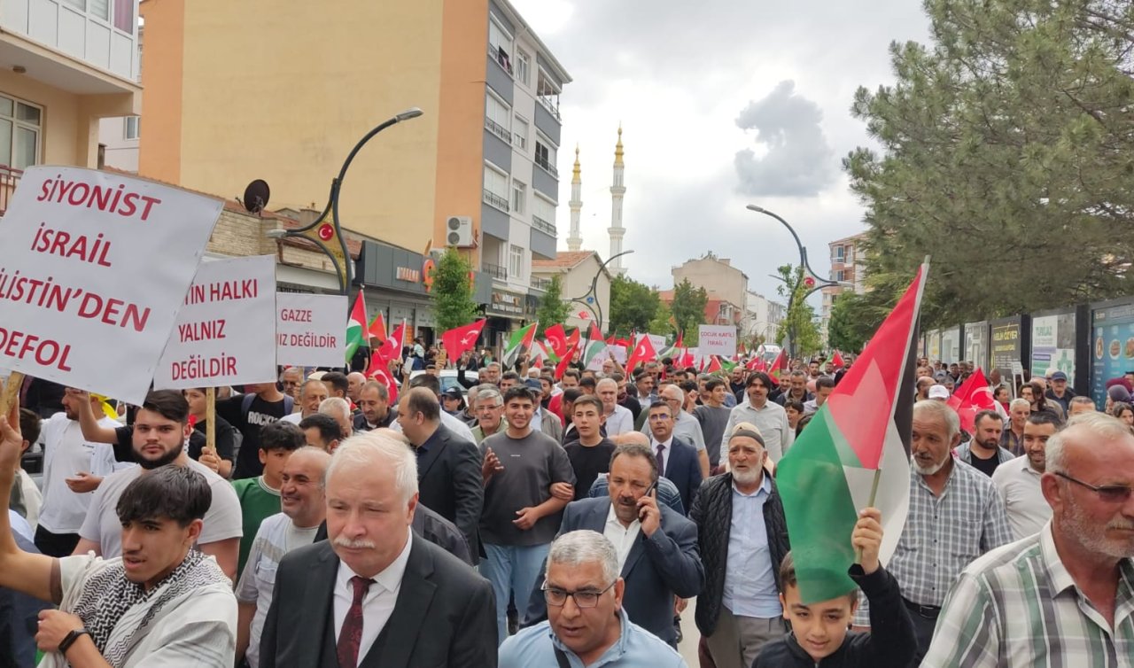 Kulu’da Filistin’e destek yürüyüşü düzenlendi