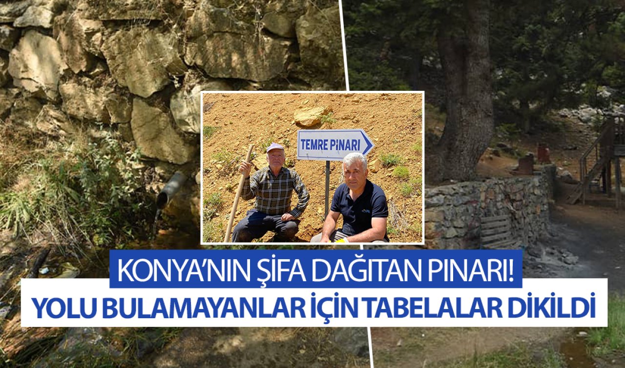 Konya’nın şifa dağıtan pınarı! Yolu bulamayanlar için tabelalar dikildi