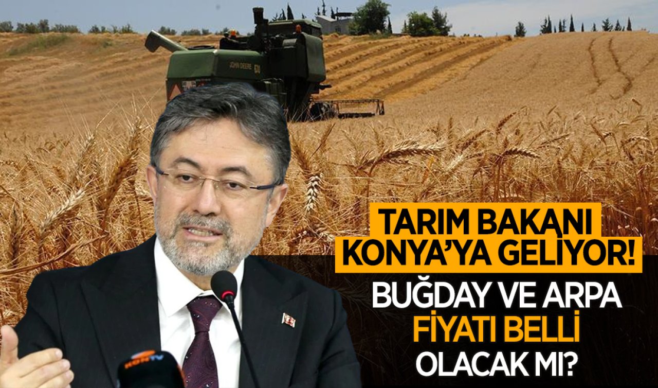 Buğday ve arpa fiyatı belli olacak mı? Tarım Bakanı Konya’ya geliyor