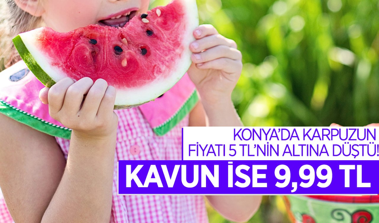 Konya’da karpuzun fiyatı 5 TL’nin altına düştü! Kavun ise 9,99 