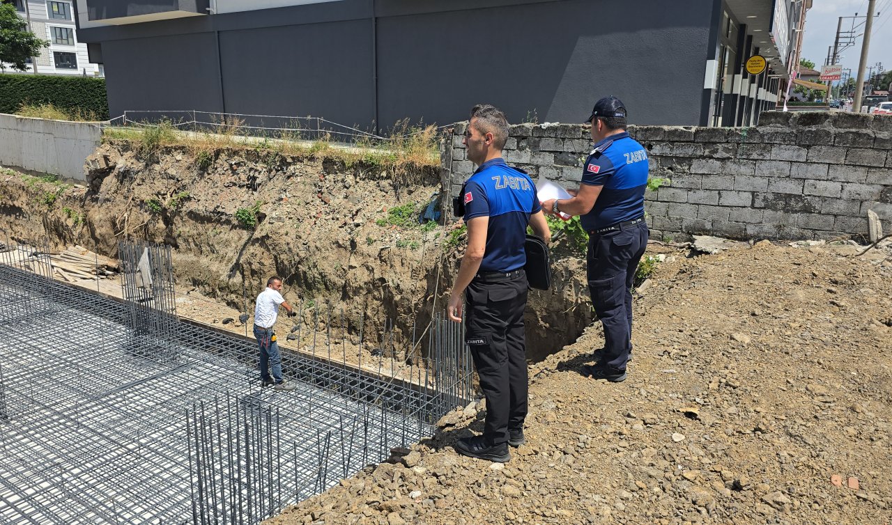 Sınav öncesi zabıta ekipleri inşaatlarda faaliyetleri durdurdu
