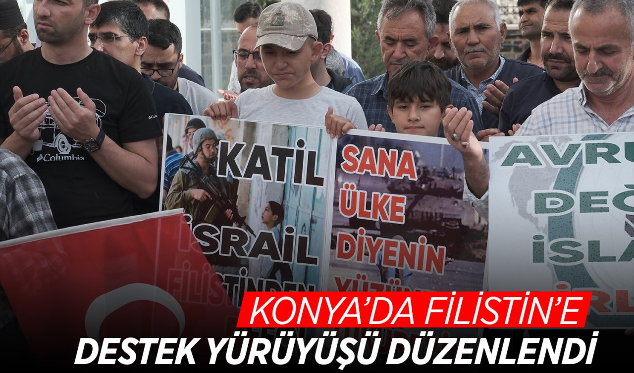 Konya’da Filistin’e destek yürüyüşü düzenlendi