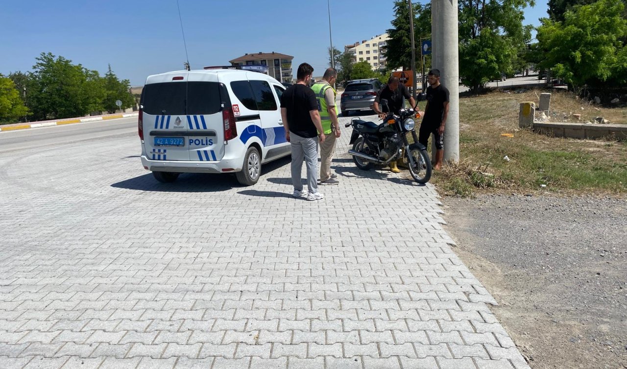 Konya’da motosiklet kazası : 2 yaralı 