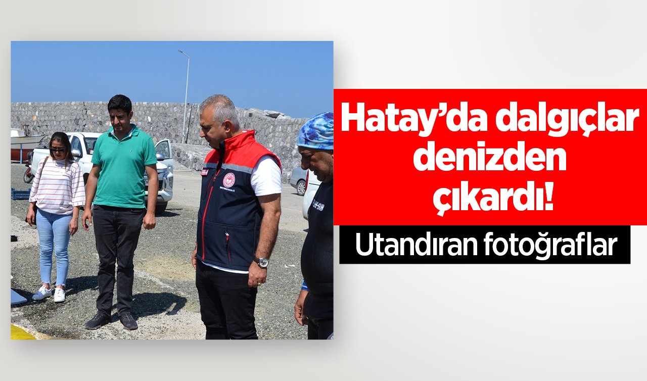 Hatay’da dalgıçlar denizden çıkardı! Utandıran fotoğraflar