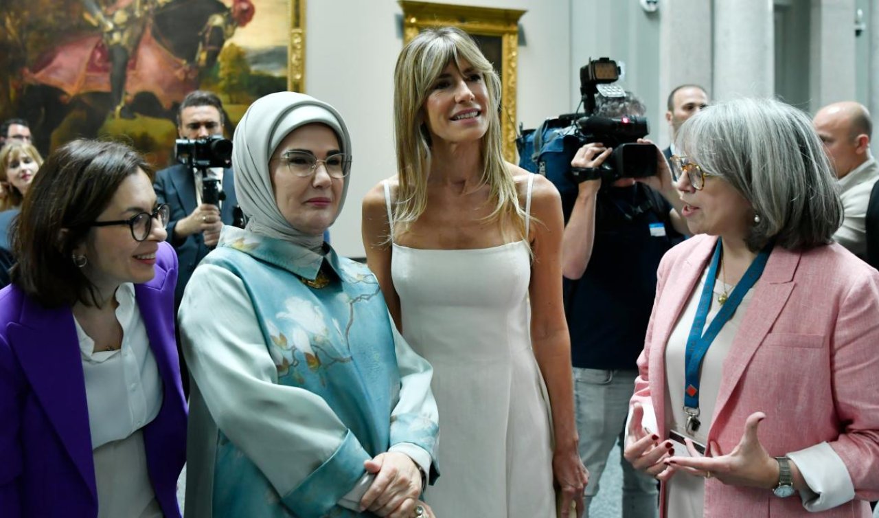 Emine Erdoğan İspanya Başbakanı Sanchez’in eşiyle müze gezdi
