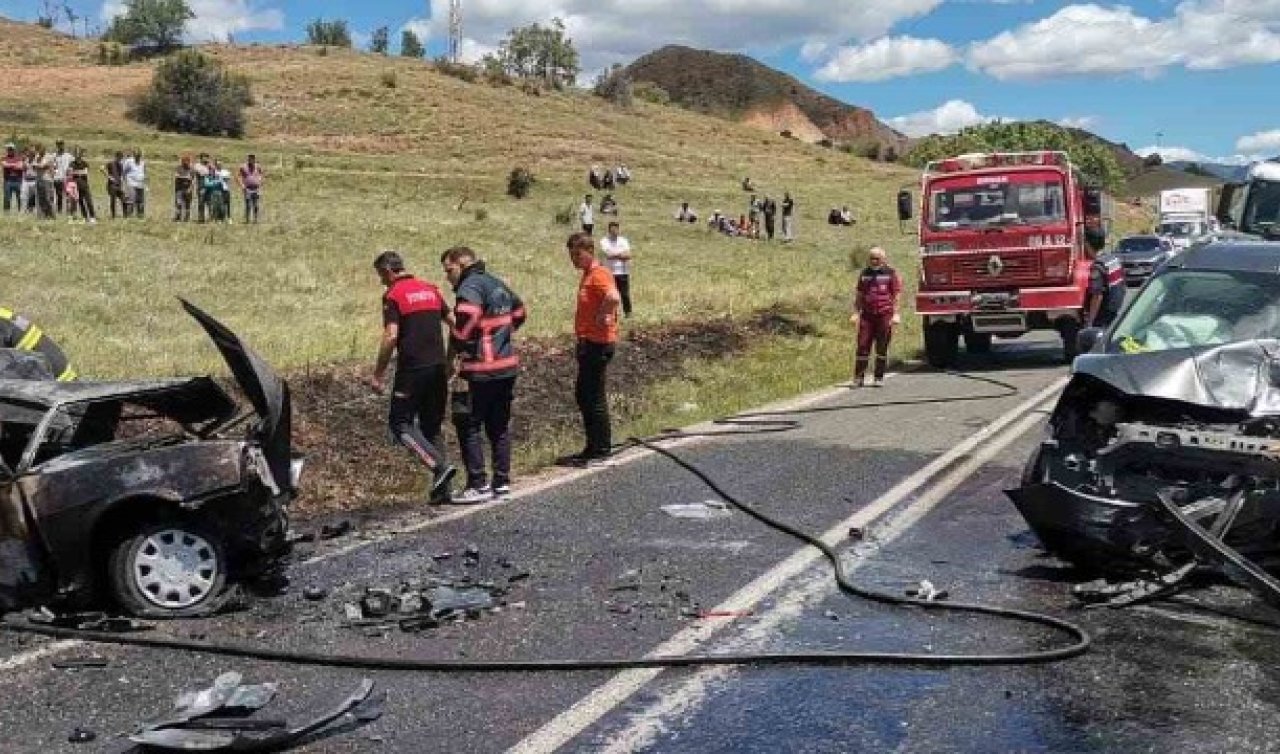 Kaza sonrası alev alıp yanan otomobilin sürücüsü öldü