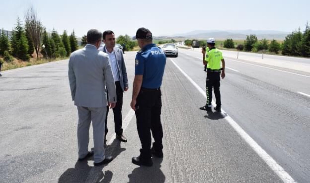  Kadınhanı ilçesinde trafik denetimi