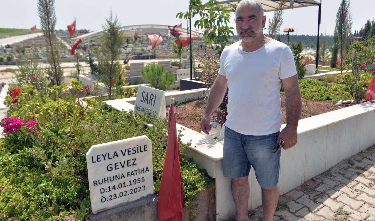 Deprem korkusu nedeniyle ölen halasının kabrini ziyaret etti: Kurbanı kestiğimde ilk eti ona götürürdüm 