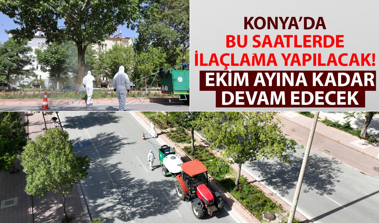 Konya’da bu saatlerde ilaçlama yapılacak! Ekim ayına kadar devam edecek