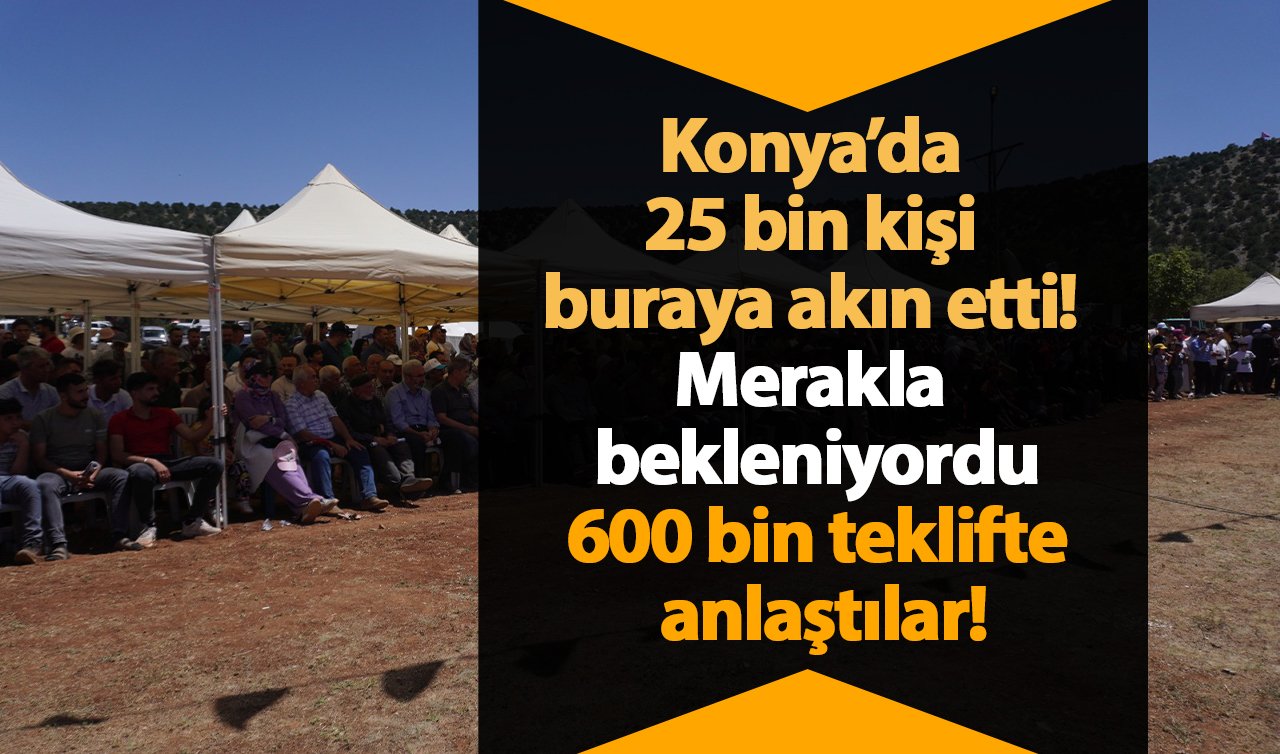 Konya’da 25 bin kişi buraya akın etti! Merakla bekleniyordu: 600 bin teklifte anlaştılar!