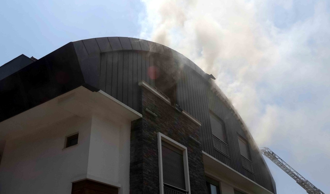 Sauna odasında çıkan yangında villa zarar gördü
