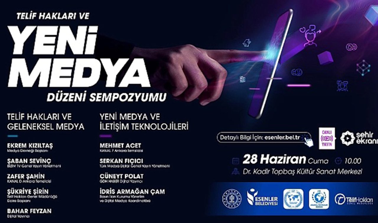 Telif Hakları ve Yeni Medya Düzeni Sempozyumu İstanbul’da yapılacak