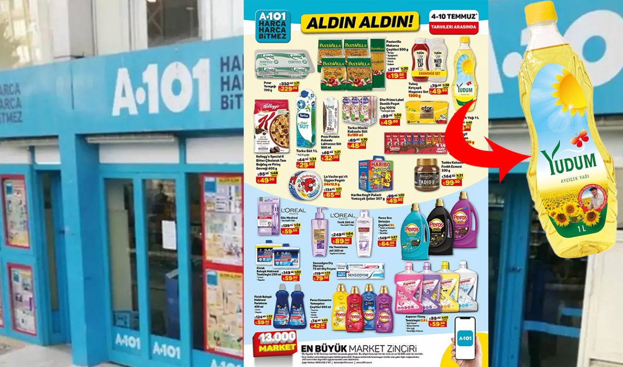 A101’de Yudum ayçiçek yağı 49 TL’ye düştü! İndirimler tam 6 gün boyunca devam edecek, kaçırmayın!