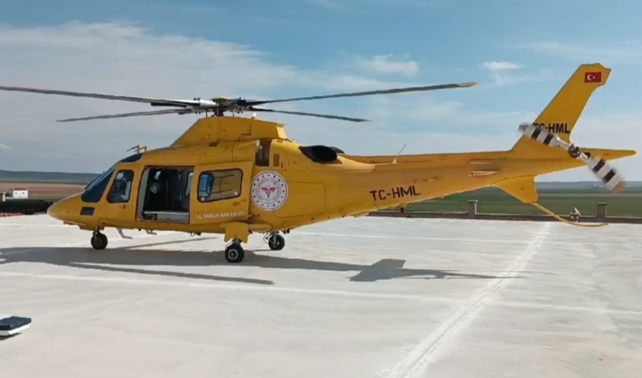 Konya’da felç geçiren hasta için hava ambulansı havalandı! 
