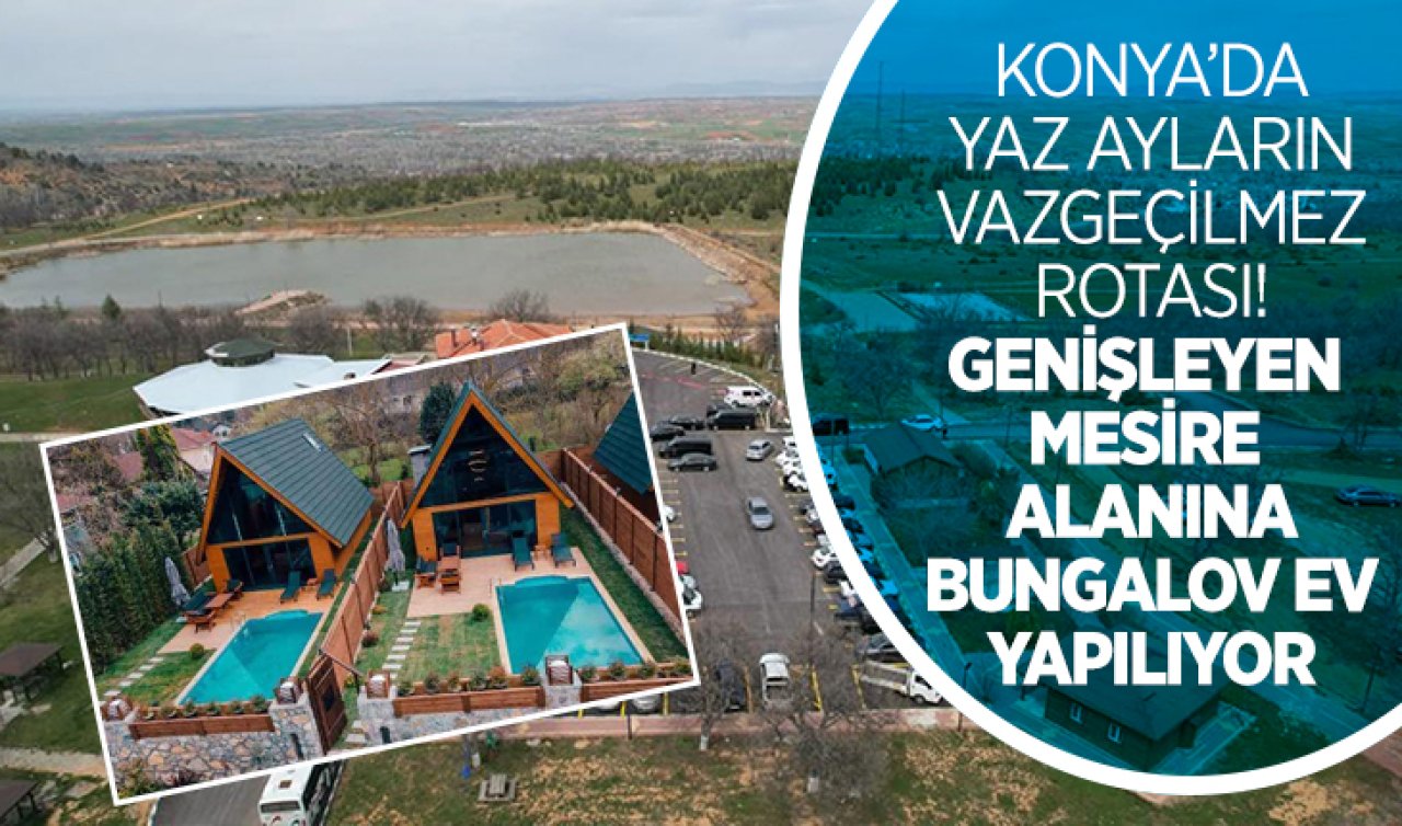 Konya’da yaz ayların vazgeçilmez rotası! Genişleyen mesire alanına bungalov ev yapılıyor 