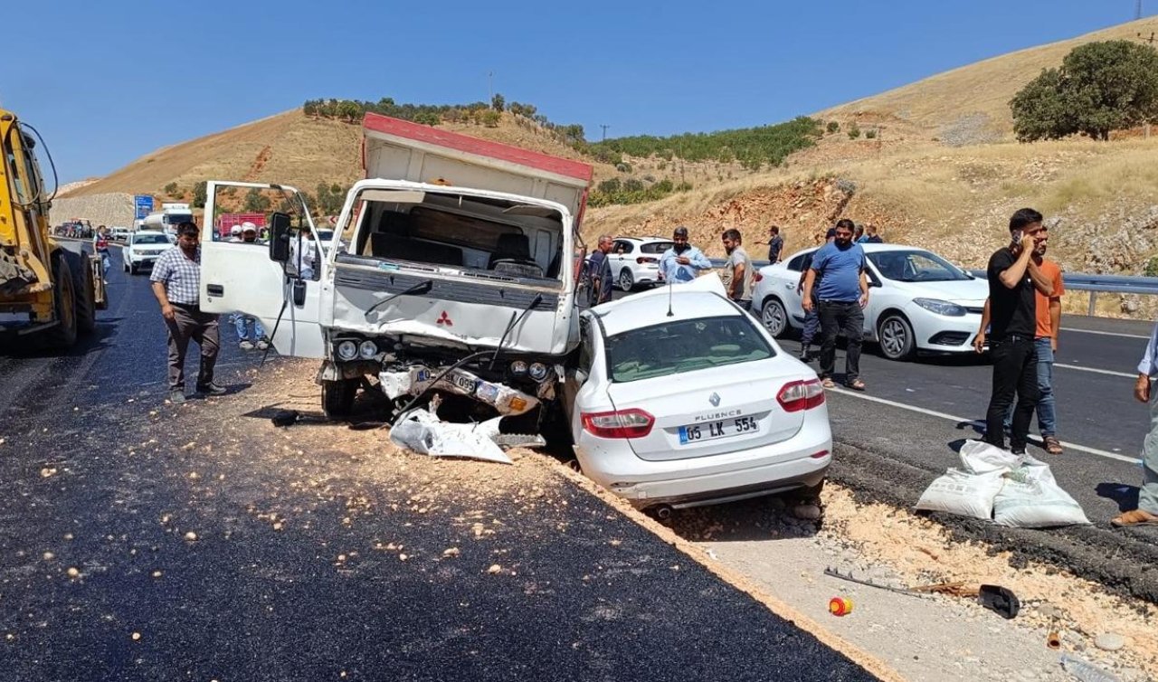 Otomobille kamyon çarpıştı: 1 ölü 3 yaralı