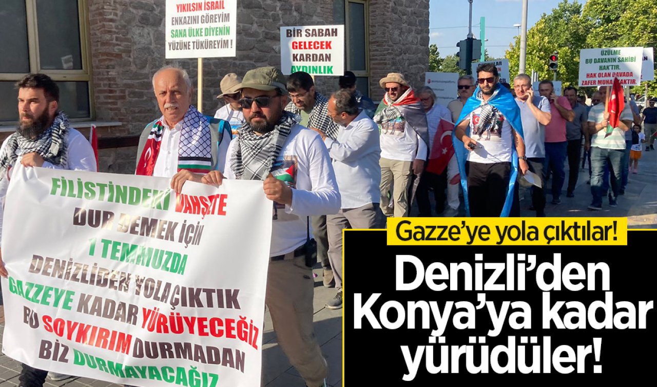 Denizli’den Konya’ya kadar yürüdüler! Şimdi de Hatay için yola çıktılar