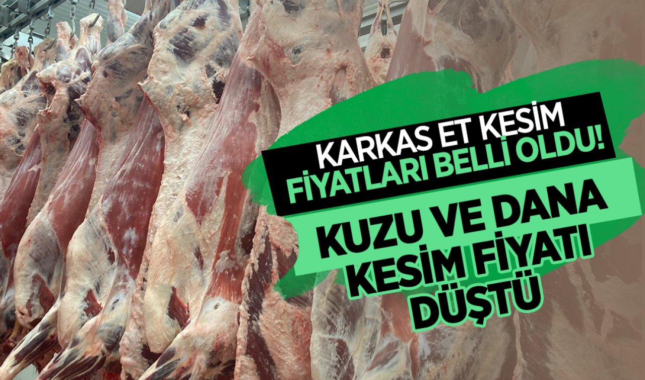 Karkas et kesim fiyatları belli oldu! Dana ve kuzu kesim fiyatı düştü