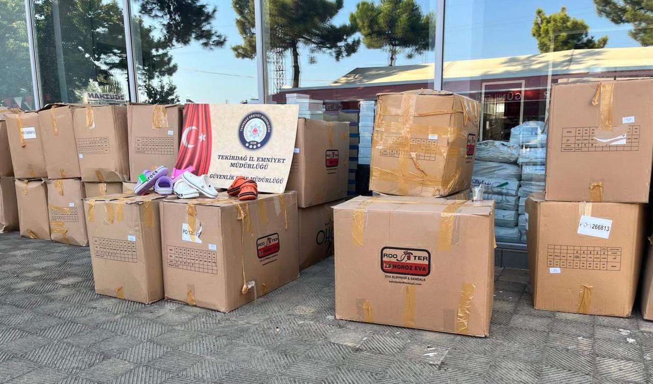 1382 çift taklit terlik ele geçirildi
