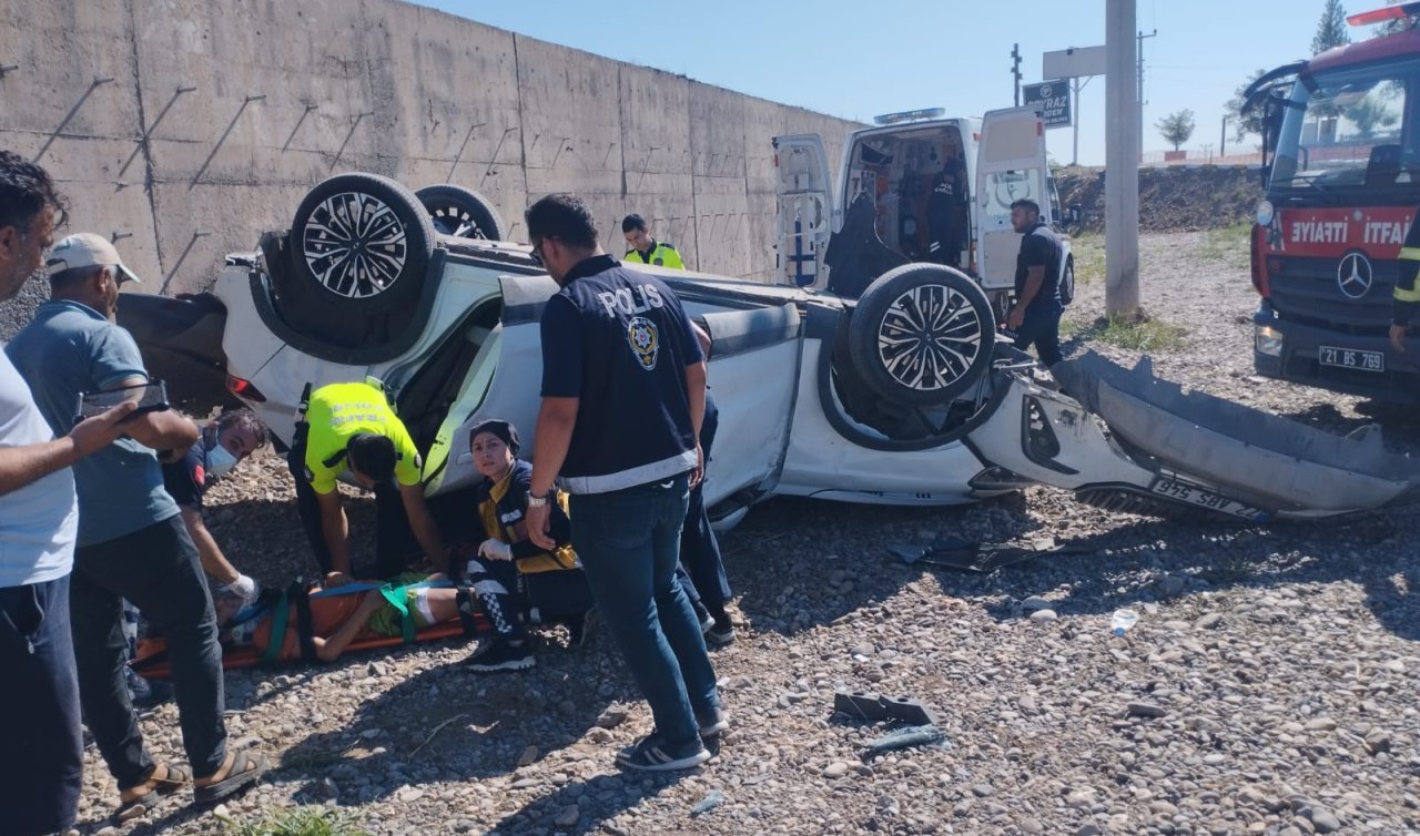  Otomobil 3 metre yüksekten düştü: 1’i ağır 5 yaralı