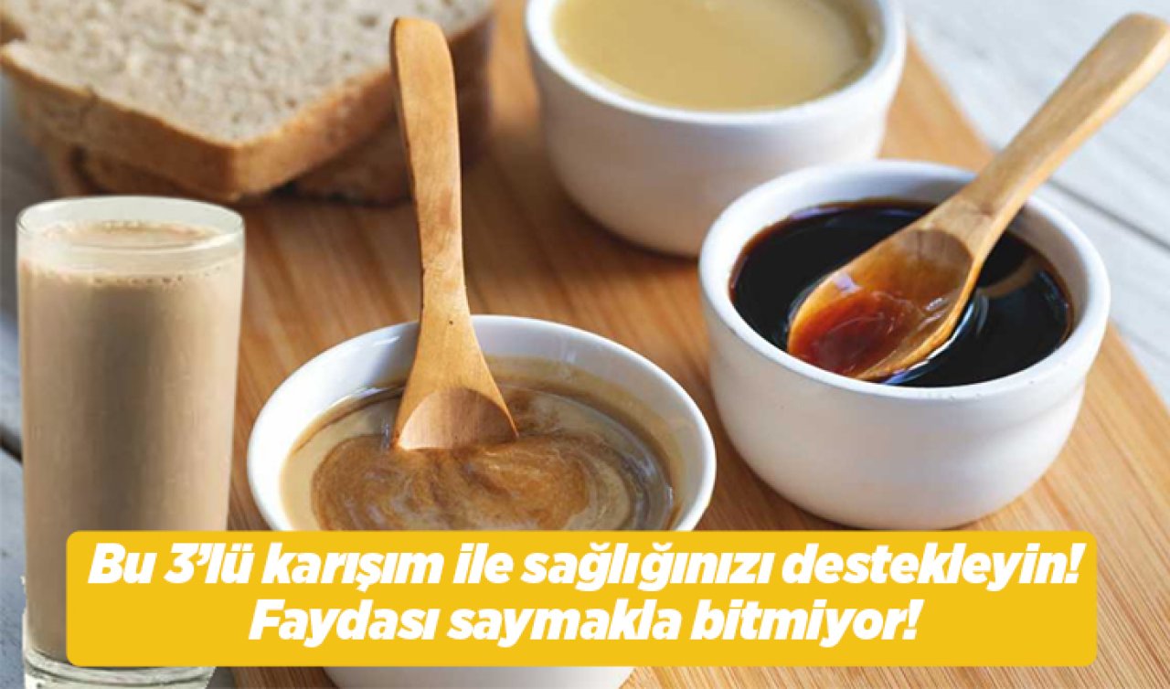  Bu 3’lü karışım ile sağlığınızı destekleyin! Faydası saymakla bitmiyor! 