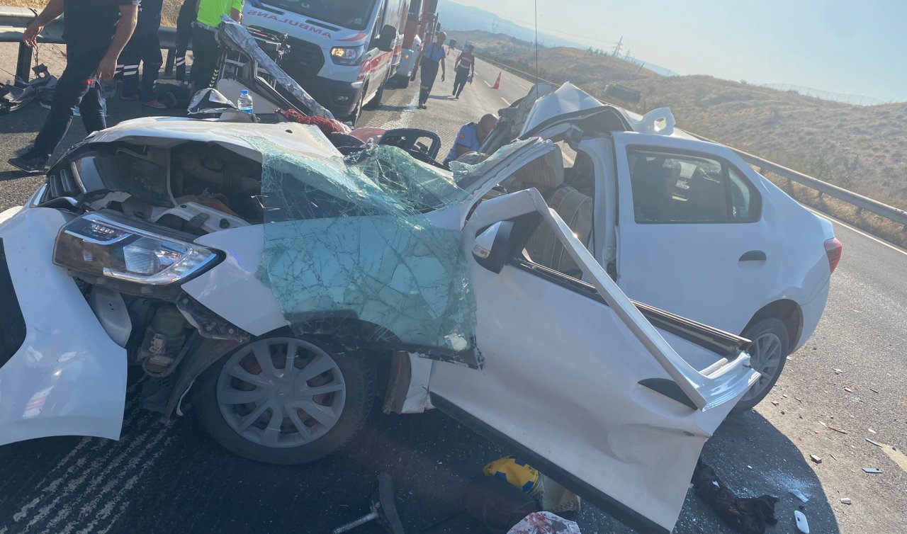 Otomobilin tıra çarpması sonucu 1 kişi öldü 6 kişi yaralandı