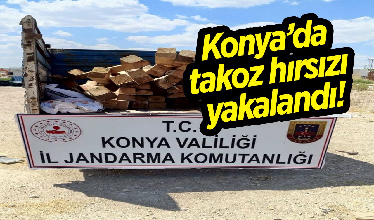 Konya’da takoz hırsızı yakalandı! Kamera her şeyi çekmiş  