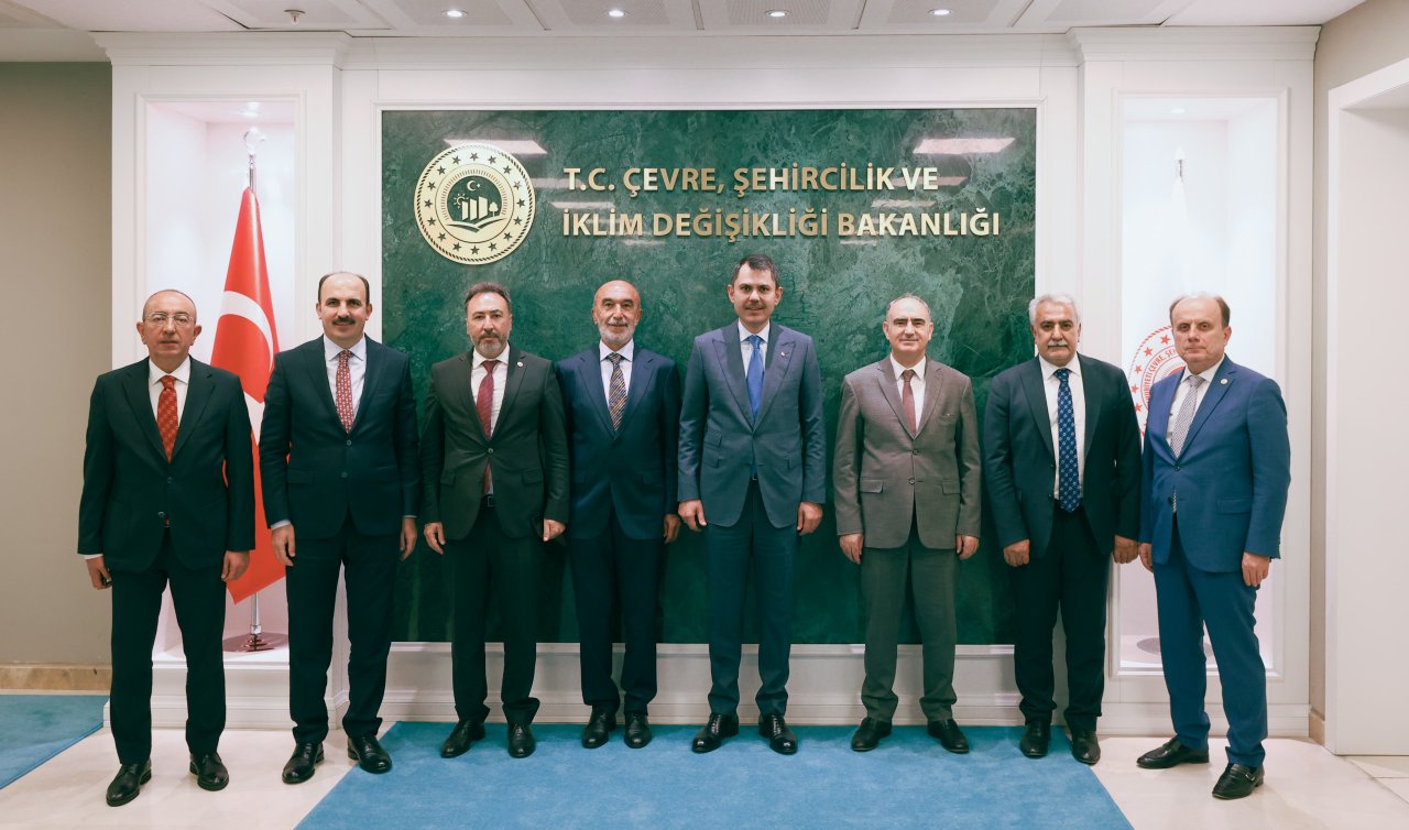 Konya Protokolü Bakan Kurum ile Bakan Memişoğlu’na hayırlı olsun ziyaretinde bulundu
