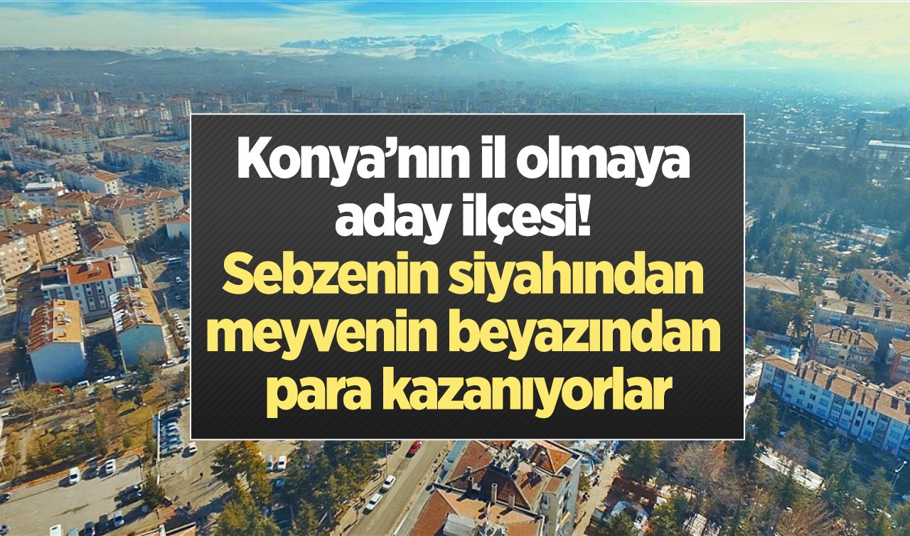 Konya’nın il olmaya aday ilçesi! Sebzenin siyahından meyvenin beyazından para kazanıyorlar