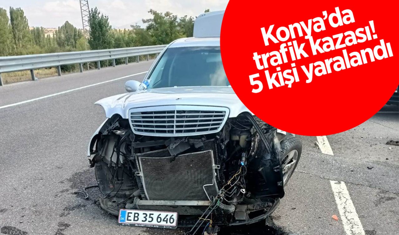 Konya’da trafik kazasında 5 kişi yaralandı