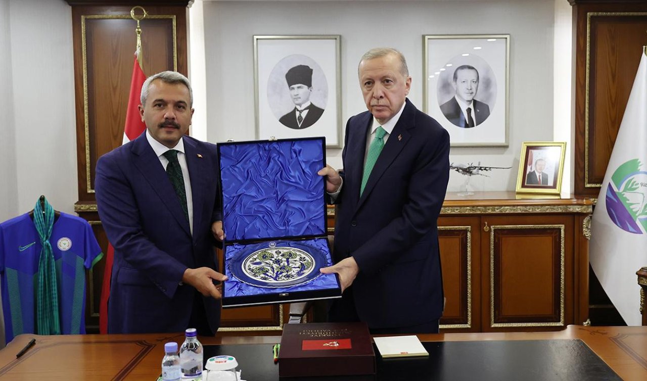 Cumhurbaşkanı Erdoğan’dan Rize Valiliği’ne ziyaret